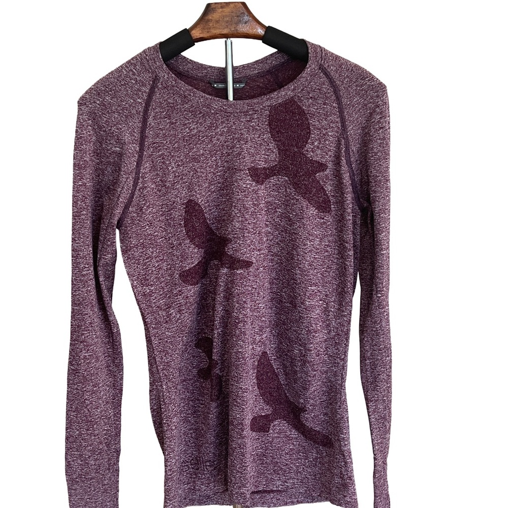Oiselle Maroon Bird Print Sweatshirt